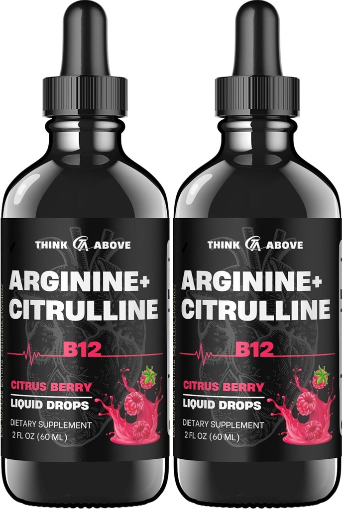 L-αργινίνη + L-Citrulline + B12 Υγρές σταγόνες, Citrus Berry Flavor, 2 fl oz, Συσκευασία των 2