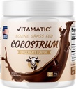 Vitamatic Bovine Colostrum Powder - συμπλήρωμα για την υγεία των ούλων, την ανάπτυξη των μαλλιών, την ομορφιά, την αποκατάσταση των μυών, & ανοσοποιητική υποστήριξη - εύκολο να αναμειχθεί - 81 Gram - 30 εξυπηρετούν (Chocolate Γεύση)