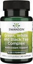 Swanson Green Λευκό & Μαύρο Tea Complex 200/ 200/ 200 Χιλιοστόγραμμα 60 Καψάκια
