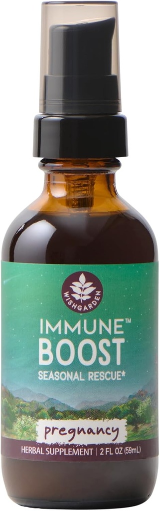 WishGarden Herbs Immune Boost for Kregnation - Φυτικό βοτανικό ανοσοποιητικό συμπλήρωμα υποστήριξης w/Echinacea, Immune Boost Βάμμα για Έγκυες & Επιλόχειες μητέρες, Εγκυμοσύνη-ασφαλές ανοσοποιητικό σύστημα Υποστήριξη, 2oz