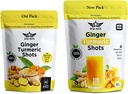 Ginger Turmeric Supplements with Piperine, Vitamin C, Vitamin D3 & Zinc | Turmeric Ginger Shots for Joint, Heart, Brain, Gut & Skin Health | 100 Servings | Ayurvedic | Powder
