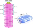 Μικρές Travel Pill Box Organizer, 10 Διαμέρισμα Pill υπόθεση Planner, Φορητό πτυσσόμενο καθημερινή Medcine δοχείο κάψουλας διανομής για τη φαρμακευτική αγωγή, φάρμακα, βιταμίνη, ιχθυέλαιο, συμπλήρωμα, μπλε