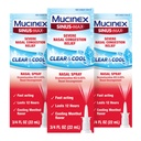 Mucinex Sinus-Max Nasal Spray Αποσυμφορητικό, 12 ώρες Over-The-Counter Medication Spray για Sinus Relief, Ρινικά Αποσυμφορητικά για Ενήλικες, Ψύξη Menthol, 0.75 Fl Oz (Pack of 3)