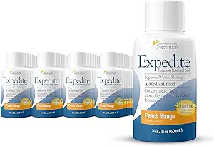 Medtrition Expedite Liquid Collagen, Peach Mango, 2 Fl Oz, πακέτο των 48 - Υποστήριξη διατροφής για τη γενική, ορθοπεδική και αισθητική χειρουργική αποκατάσταση
