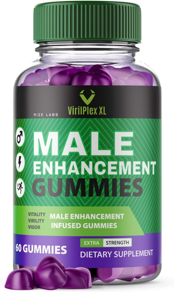 VirilPlex XL Ανδρική Performance Gummies, Premium Formula για την υγεία και την ευεξία, VirilPlex XL για άνδρες Gummys για να παραδώσει κορυφαία Performance Οφέλη, VirilPlexXL Gomitas (60 Gummies)