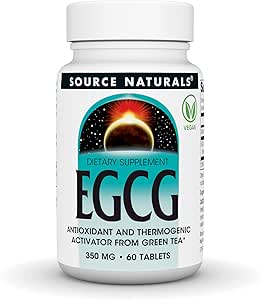 Source Naturals EGCG, Αντιοξειδωτικό και Θερμογόνος Ενεργοποιητής από Πράσινο Τσάι, 350mg - 60 δισκία