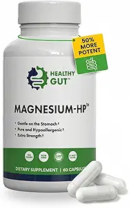Healthy Gut Magnesium-HP | Ultra Pure Glycinate with Zero Fillers | 180 mg Magnesium Glycinate | 60 Servings