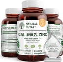 Natural Nutra Calcium Magnesium Zinc with Vitamin D3 - CMZ Supplement | Bone Strength, Immune Support, Muscle & Nerve Health - Cal-Mag Zinc Supplement - Digestion Support - 100 Tablets (Pack of 2)