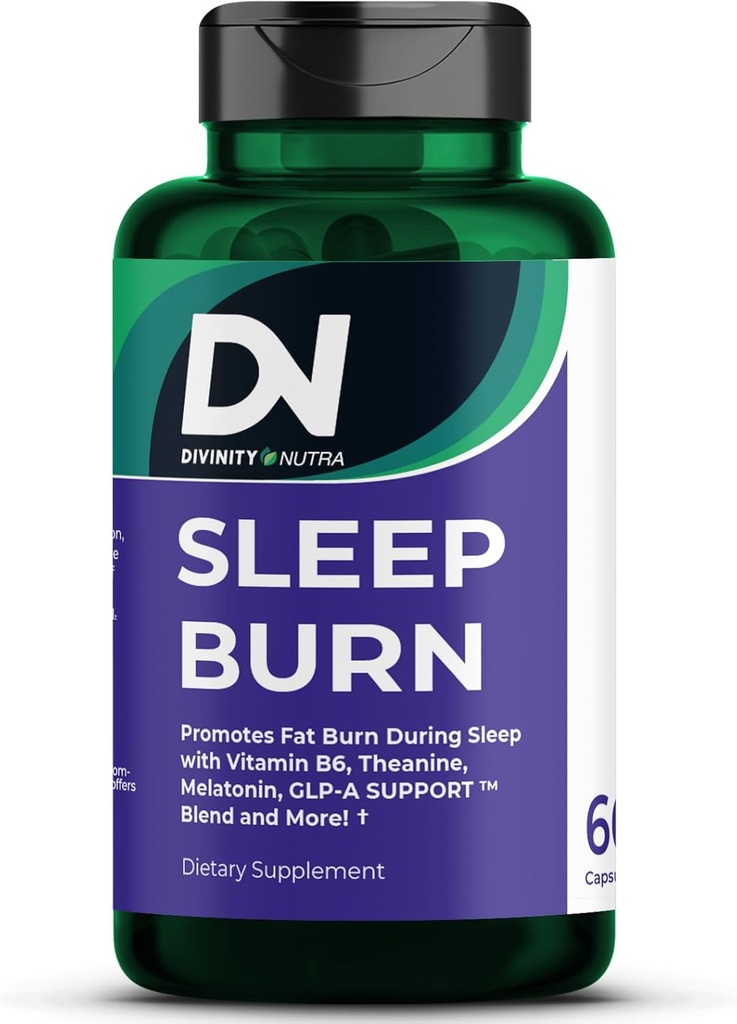Sleep Burn Night Time Fat Burner, Night Shred Fat Burner και Natural Sleep Support for Men and Women, Metabolism Booster with Vitamin B6,L-Theanine Melatonin Astragalus Ceylon Cinnamon Berberine 60ct