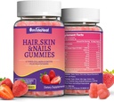 2 Pack δέρμα μαλλιών και νύχια Gummies με βιοτίνη κολλαγόνο βιταμίνες για τις γυναίκες - Υποστήριξη υγιή μαλλιά, δέρμα & νύχια - 120 κόμης