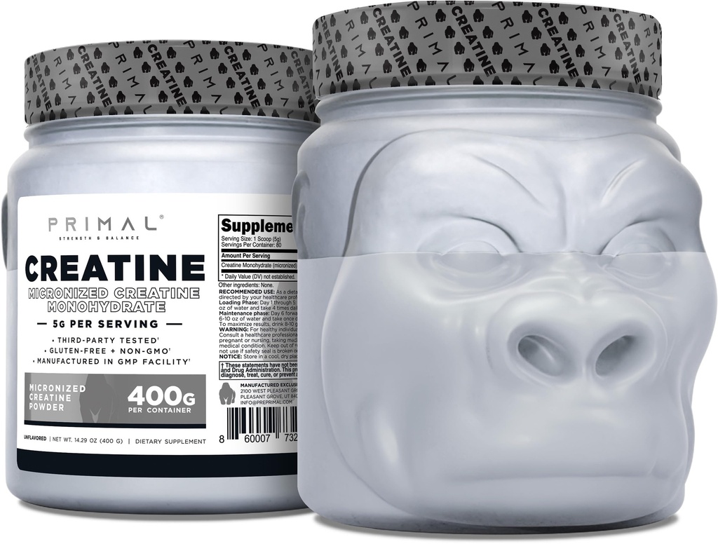 Primal Creatine Monohydrate Powder (400 Grams) 