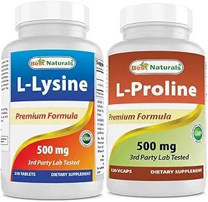 Best Naturals L-Lysine 500 mg & L- proline 500 mg