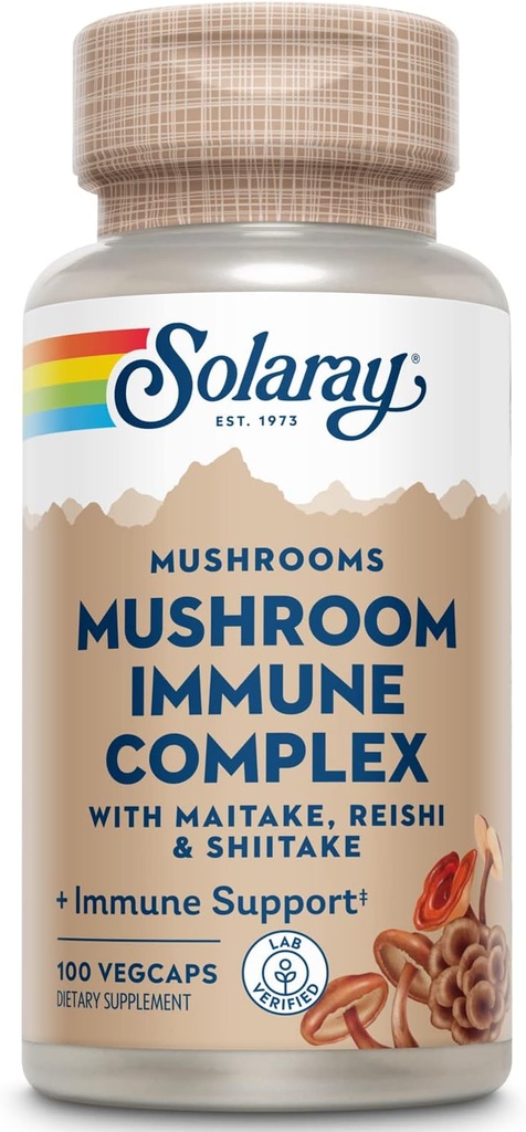 SOLARAY Οργανικά Καλλιεργείται Ζυμωμένο Mushroom ανοσοποιητικό συγκρότημα 600 mg 