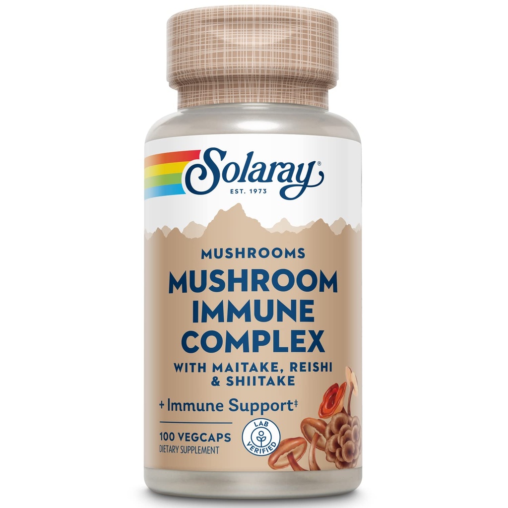 SOLARAY Οργανικά Καλλιεργείται Ζυμωμένο Mushroom ανοσοποιητικό συγκρότημα 600 mg 