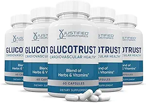 Αιτιολογημένα Εργαστήρια (5 Pack Glucotrust Advanced Formula Supplement Χάπια 300 Κάψουλες