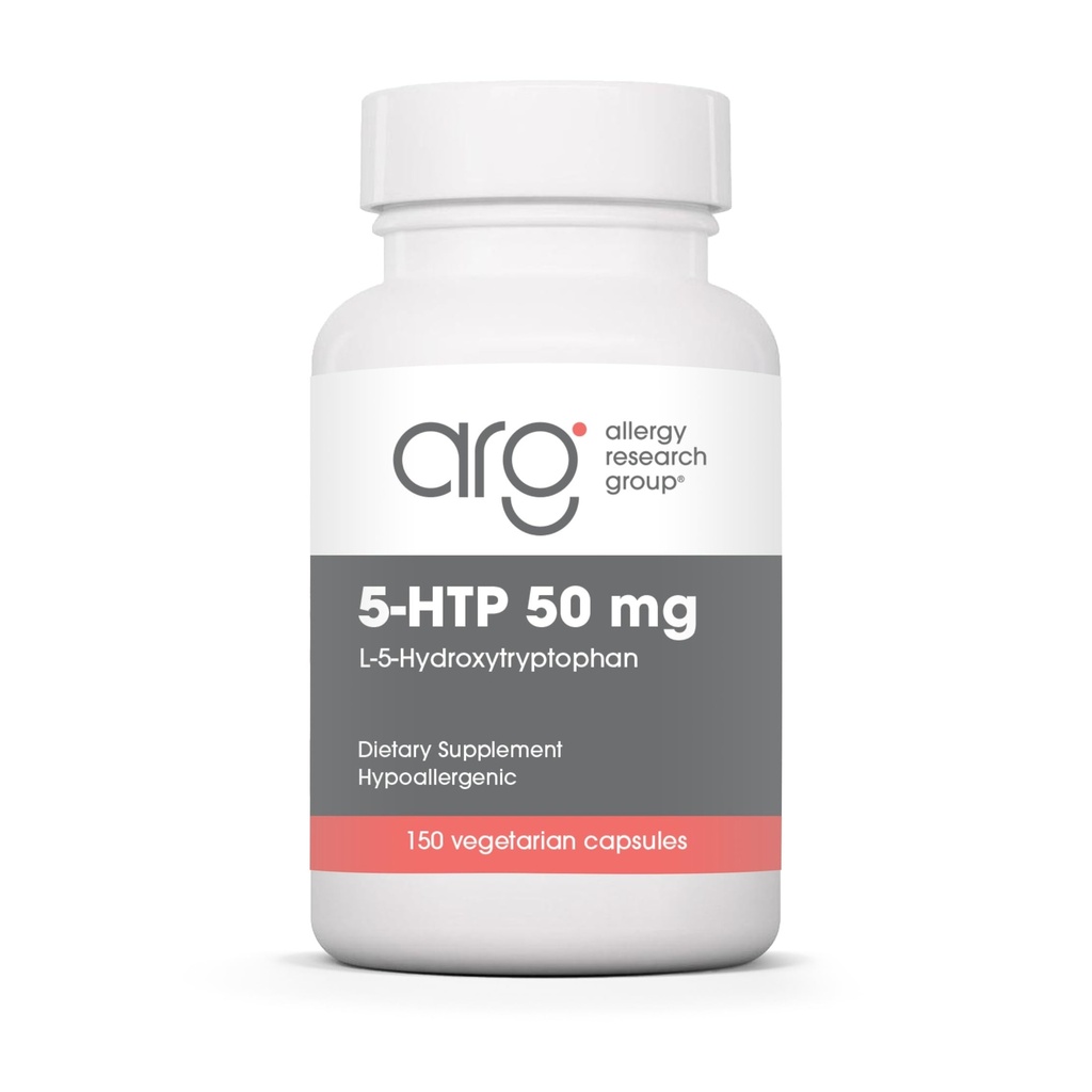 Allergy Research Group 5-HTP 50mg συμπλήρωμα - Σεροτονίνη για άνδρες και γυναίκες, Υποστήριξη ύπνου, L-5-υδροξυθρυπτοφάνη, καθαρό, χορτοφάγους κάψουλες - 150 Count