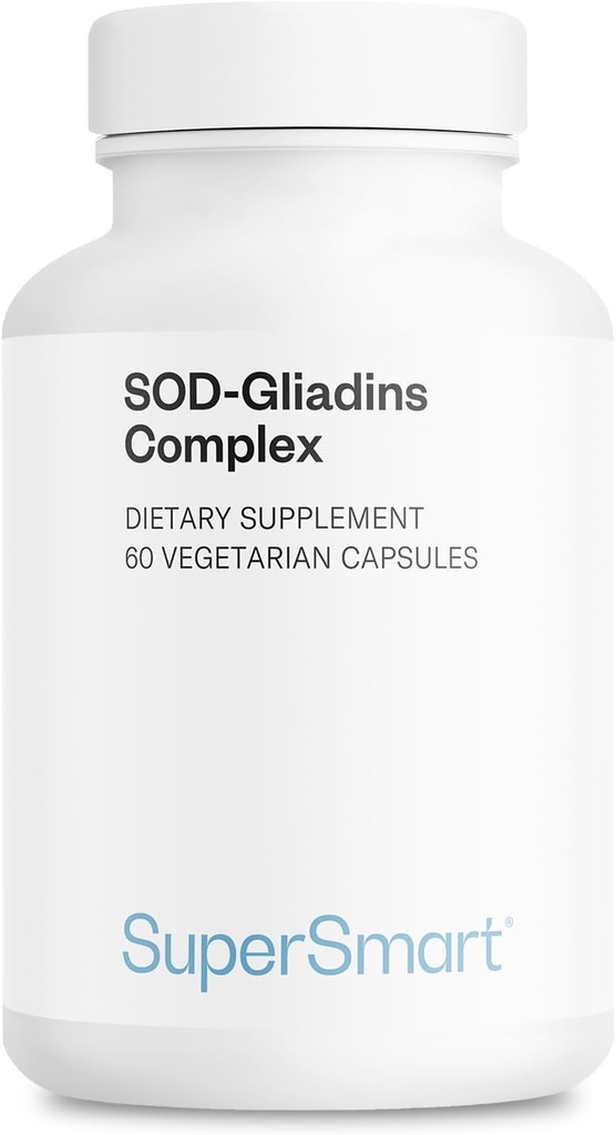 Supersmart SOD-Gliadins Complex 500mg ανά ημέρα (Υψηλή Ικανότητα) - Superoxide Dismutase Supplement - Melon Extract Συμπυκνωμένο & Αντιοξειδωτικό 