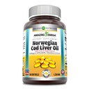 Amazing Omega Norwegian Cod Liver Oil 1250 Mg Softgels Supplement 