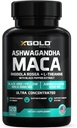 Ashwagandha 5.000mg + Maca Root Μαύρο, Κόκκινο, Κίτρινο 4.000mg, Rhodiola & L-Θεανίνη: 30:1 Εκχύλισμα Ashwagandha Κάψουλες, 20:1 Εκχύλισμα Maca Root Κάψουλες - Συμπλήρωμα για άνδρες και γυναίκες