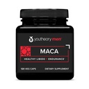Youtheory Men's Maca - Vegan Maca Supplement for Men - Υποστηρίζει την ενέργεια, τη Σταμίνα & την αντοχή* - Γαλακτοκομικά, Σόγια & Γλουτένη Δωρεάν - 120 κάψουλες λαχανικών