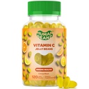 Βιταμίνη C Jelly Bean Gummies για ενήλικες, συμπλήρωμα διατροφής υποστήριξης ανοσοποιητικών, χορτοφαγικά, 120 Citrus Blast Jelly Beans, Kosher