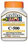 21ος αιώνας C 500 Mg με δισκία Rose Hips, 110 κόμης (πακέτο του 2)