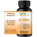 SHIFAA NUTRITION Halal Vitamin C-1000mg Tablets, 60 Days Supply. Immune Support Supplement with Vitamin C, Elderberry, Quercetin, Rose Hips & Rutin. Vegetarian, Non-GMO, Sugar Free & Keto Friendly