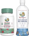 MaryRuth's Multivitamin Gummies for Women (Cherry & Raspberry) & Liquid Nighttime Multimineral Coconut (32oz) 