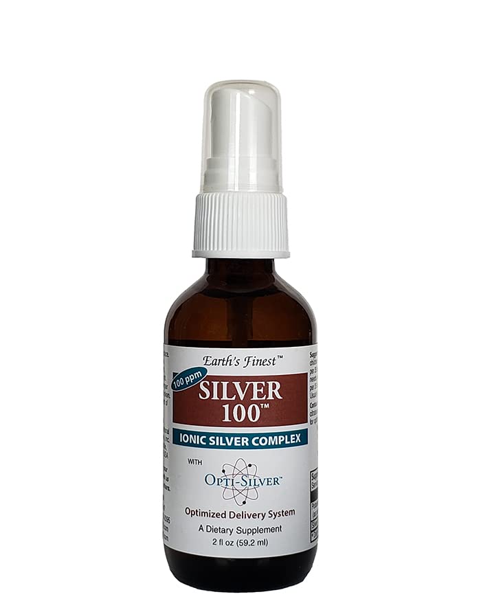 Silver 100 Ionic Silver Complex με Opti-Silver Βελτιστοποιημένο Σύστημα Παράδοσης για Ανοσολογική Υποστήριξη - 100 ppm, 2oz (59,2mL) - Spray