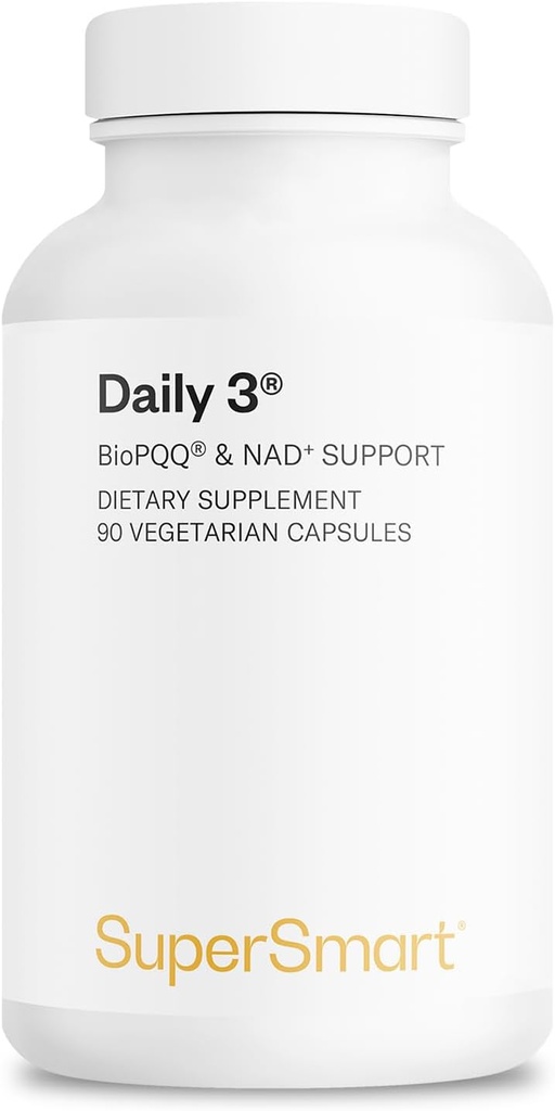 Supersmart Daily3 + Bio PQQ (All-in-One Formula) - Πολυβιταμίνη για γυναίκες και άνδρες - 45 Βασικά θρεπτικά συστατικά 