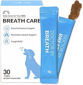 Doctor by Breath Bronchial Συμπληρώματα για Σκύλους - Dog Cough Relief - για ξηρό, υγρό & Barkly Pet Cough (8,5 Ουγγιά (Pack of 1))