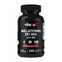 Vitabod Melatonin 20 mg - 240 Ταμπλέτες ταχείας διάλυσης - Χωρίς φάρμακα - Φυσικό άρωμα μούρου - Χορτοφάγος, Μη ΓΤΟ, Χωρίς γλουτένη 240 Count (Pack of 1) (240 Count (Pack of 1))