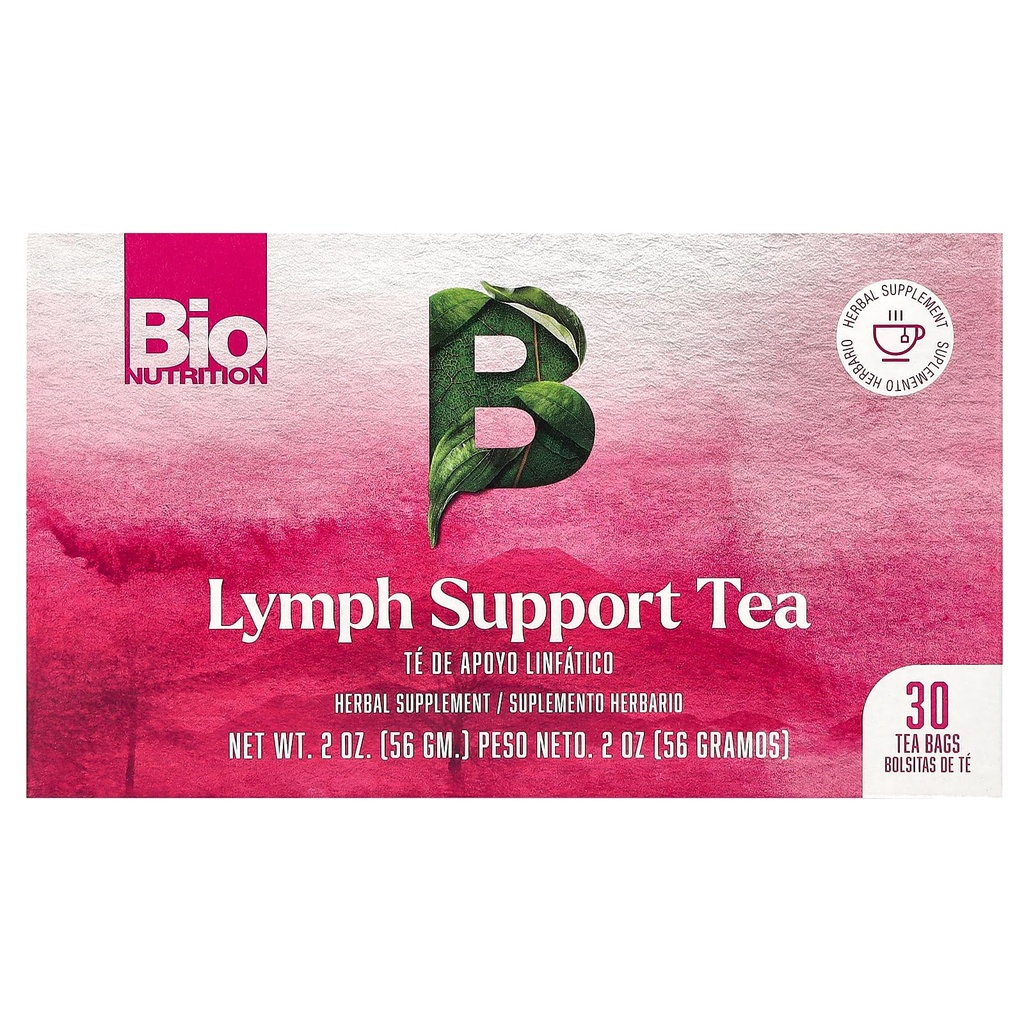 Bio Διατροφή Lymph Υποστήριξη Τσάι, Caffeine Δωρεάν, 30 Τσάντες Τσάι, 2 oz (56 g)