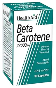 Health Aid Beta-Carotene (Φυσικό) 15mg 30 Κάψουλες