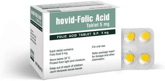HOVID Folic Acid 5Mg 100 δισκία (συσκευασία 3 κουτιών των 100 δισκίων)