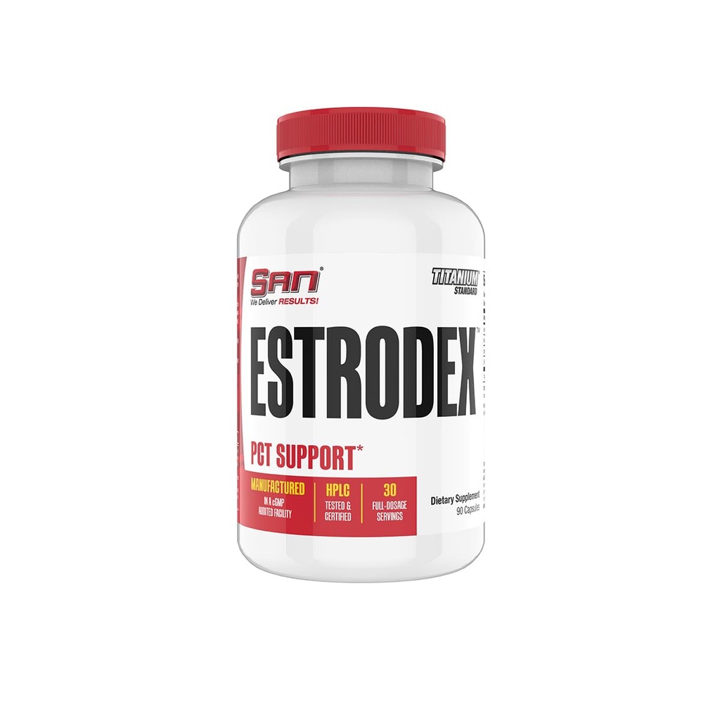 Estrodex της SAN - Αποφρακτικό οιστρογόνων & Αρωματάση Inhibitor - Ανδρική ορμονική ισορροπία & Fitness Booster Supplement - Indole-3-Carbinol, Plus CDG & Nettle Root for Mens Health - Gluten-Free - 90 Κάψουλες.