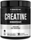 Jacked Factory Creatine Monohydrate Powder 150g - 5g Daily Creatine Supplement for Men and Women, Vegan-Friendly, Third-Party Tested - 30 Υπηρεσίες, Χωρίς άρωμα