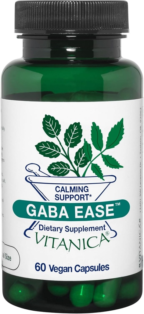 Vitanica, GABA Ease, Calming Support, Vegan, 60 Capsules