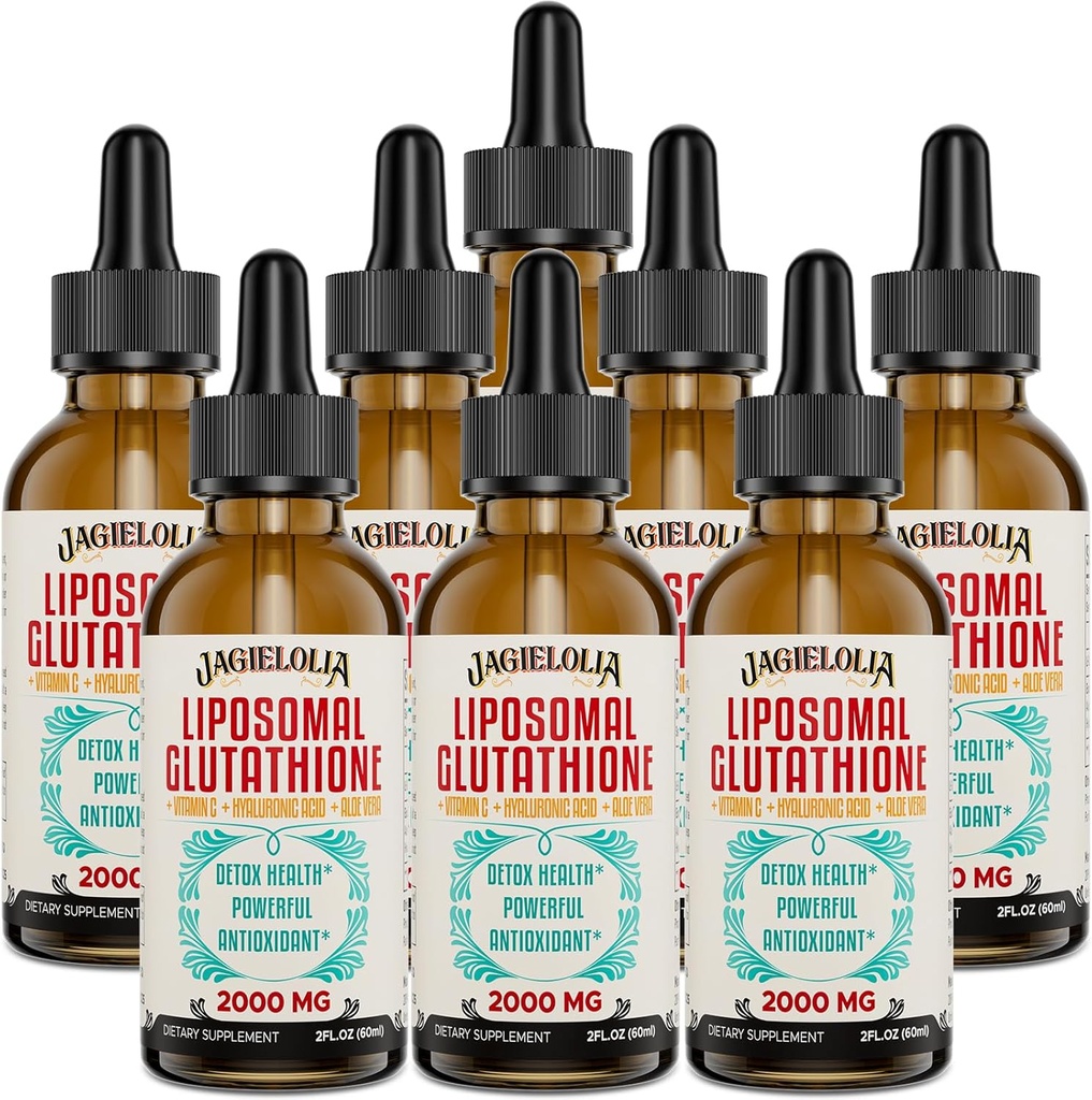 Liposomal Glutathione Liquid 2000MG – Συμπλήρωμα Αντιοξειδωτικής Αποτοξίνωσης για γυναίκες & άνδρες, Υπεράσπιση γήρανσης, Λειτουργία ήπατος & Ενέργεια, με Υαλουρονικό οξύ + Αλόη Βέρα + Βιταμίνη C, Natural & Vegan, 16 FL.OZ