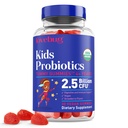 LOVEBUG παιδιά προβιοτικά Gummies – Βιολογικά μασώμενα προβιοτικά για παιδιά ηλικίας 4+, Προβιοτικό για παιδιά με βάση το έδαφος για την υγεία των ούρων, δυσπεψία, δυσπεψία και ανοσοποιητική υποστήριξη, Vegan, 30 μάσημα, φράουλα