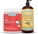 WONDER PAWS Καρδιά + Ζωτικότητα Superhero Chews Plus Omega Max Fish Oil - για σκύλους Heart Health, Skin and Joint Care & Immune Support - Heart + Vitality 90 Chews - Omega Max 16 Ουγγιά