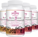 1500mg Liposomal Active Hexose Correlated Supplement,480 Soft Gels Beta-Glucans με φυσικό εκχύλισμα μανιταριών, ανοσοποιητικό σύστημα, λειτουργία ήπατος, Διατήρηση T-Cell & Killer Cell Activity