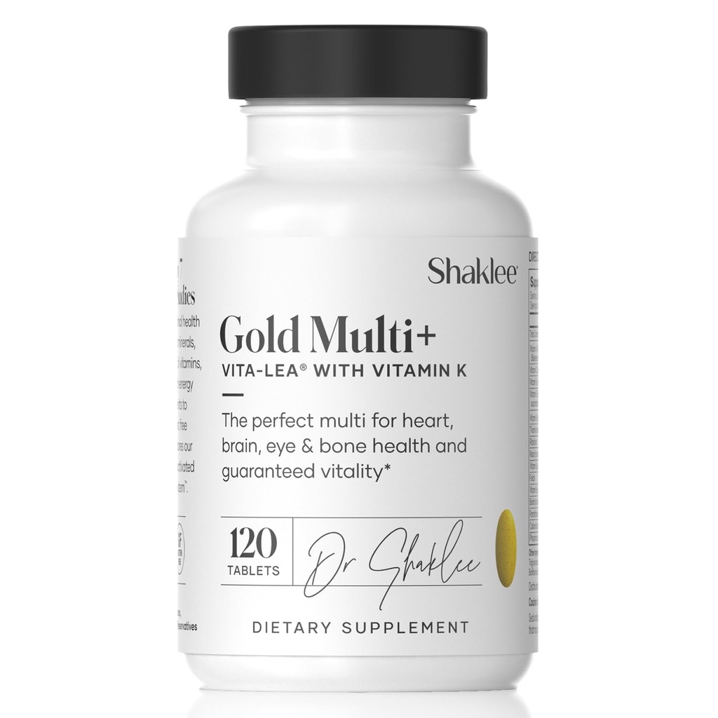 Shaklee Vita-Lea Gold® με βιταμίνη K για ενήλικες άνω των 50 - Υψηλής ισχύος φόρμουλα για την καρδιά, ανοσοποιητικό, οστά, και κοινή υγεία - Υποστηρίζει τη φυσική ενέργεια & υγιή γήρανση - Ουσιώδεις βιταμίνες - 120 δισκία