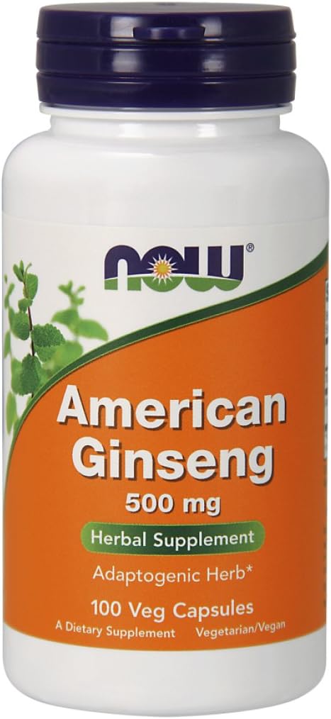NOW American Ginseng, 100 κάψουλες (πακέτο του 2)