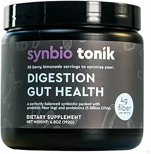 Synbio Tonik Prebiotics and Probiotics Powder | Berry Lemonade | Probiotics for Digestive Health | Daily Supplement | Improve Digestion and Bowel Motions | Boost Energy and Clarity |