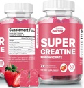 Super Creatine Monohydrate Gummies για άνδρες και γυναίκες, Ζάχαρη-δωρεάν, 30 εξυπηρετούν, 5g Creatine ανά υπηρεσία, Vegan, Gluten-free, Bodybuilding συμπλήρωμα αποκατάστασης για την αύξηση του μεγέθους των μυών και τη δύναμη