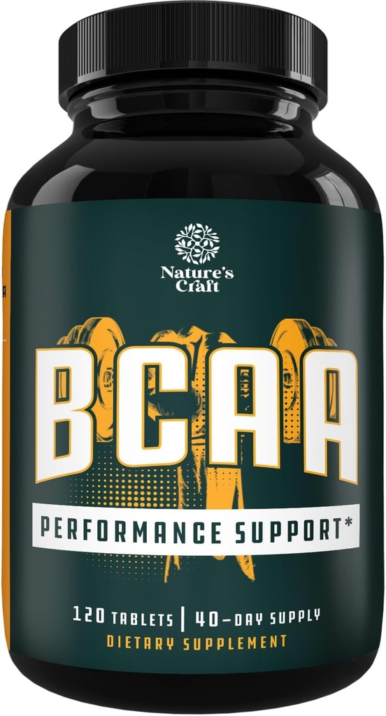 Branch Chain Amino Acids Supplement - Vegan BCAA Tablets Post Workout Muscle Recovery and Muscle Growth Support - Branched Chain Amino Acids Supplement for Men and Womens Workout Recovery 120 Count