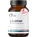 Σχέδια για την Υγεία L 5-MTHF - Quatrefolic L Συμπλήρωμα μεθυλοφολικού 5mg (8500 DFE) - μεθυλιωμένο συμπλήρωμα φολικού οξέος για γυναίκες & άνδρες - Υποστηρίζει μεθυλίωση - Μη ΓΤΟ, Χωρίς γλουτένη (60 κάψουλες)
