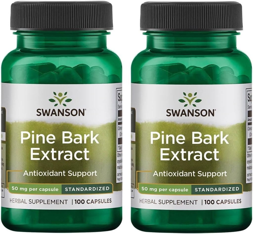 Swanson Pine Bark Extract 50 Milligrams 100 Καψάκια (2 Συσκευασία)