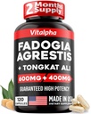 Εξαιρετικά συμπυκνωμένο 86.000mg Fadogia Agrestis Tongkat Ali Blend – 200:1 Tongkat Ali + 10:1 Fadogia Agrestis + Bioperine - Μέγιστη Δύναμη Μείγμα για την Αθλητική Απόδοση & Μυική Μάζα - 120 V-Caps